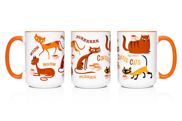 "Coffee Cats" Coffee Mug | Shag (Josh Agle) | The Shag Store