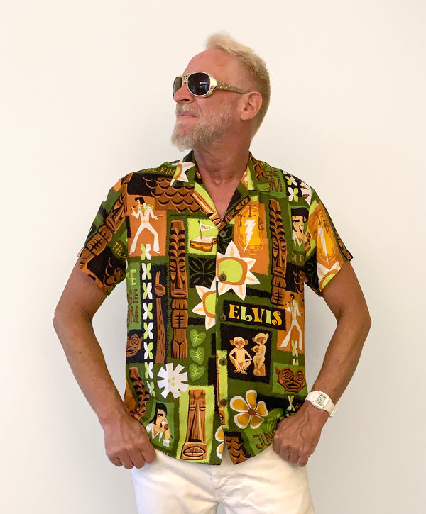 "The Jungle Room" Aloha Shirt | Elvis Presley's Graceland with Shag (Josh Agle) | The Shag Store
