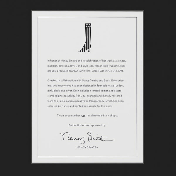 "NANCY SINATRA: ONE FOR YOUR DREAMS" Collector's Edition | Black Clamshell Case | COA