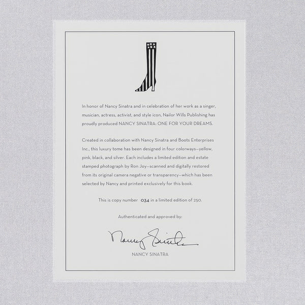 "NANCY SINATRA: ONE FOR YOUR DREAMS" Collector's Edition | Silver Clamshell Case | COA
