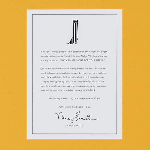 "NANCY SINATRA: ONE FOR YOUR DREAMS" Collector's Edition | Yellow Clamshell Case | COA