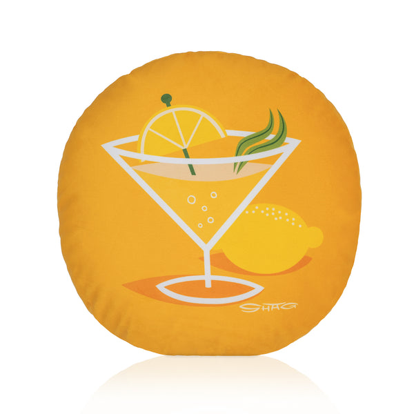 "Lemon Slice" Shag Throw Pillow | Drink Side | Shag (Josh Agle) | The Shag Store