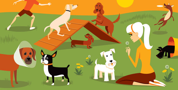 "Bark Park" Fine Art Print | Shag (Josh Agle) | The Shag Store