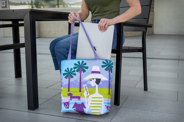 "Dog Days" Tote Bag | Shag (Josh Agle) | The Shag Store (Labtop)