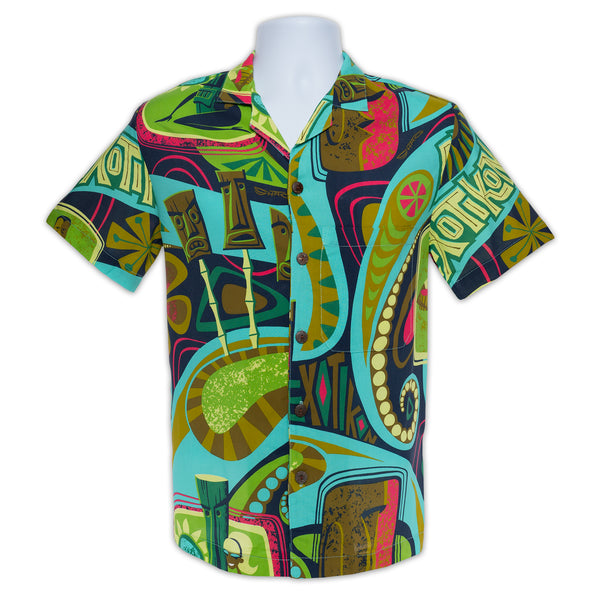 "Exoticon" Aloha Shirt | Shag (Josh Agle) | Front | The Shag Store