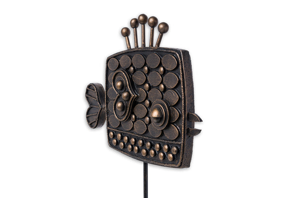 "Bronze Fins" Three Sculpture Set | Tall Squarefish | Shag (Josh Agle) | The Shag Store
