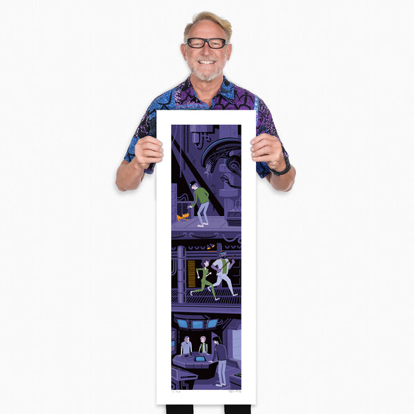 "Here, Kitty Kitty" Fine Art Print with Shag (Josh Agle) | Ridley Scott's "Alien" | The Shag Store