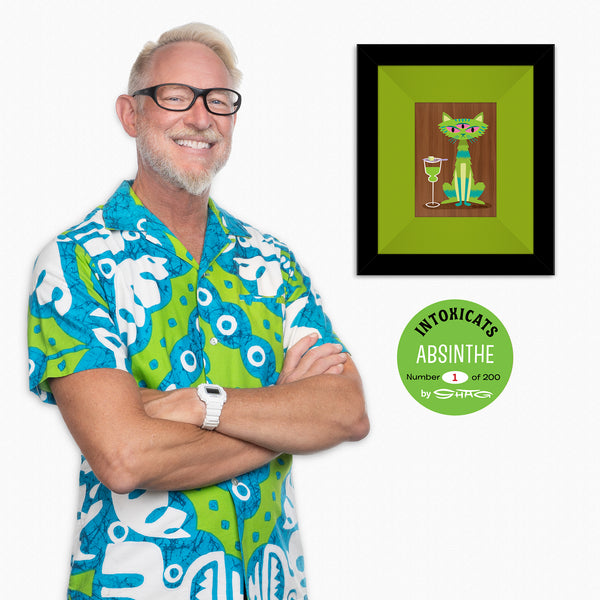 "Absinthe" Fine Art Print on Wood | "The Intoxicats" Series