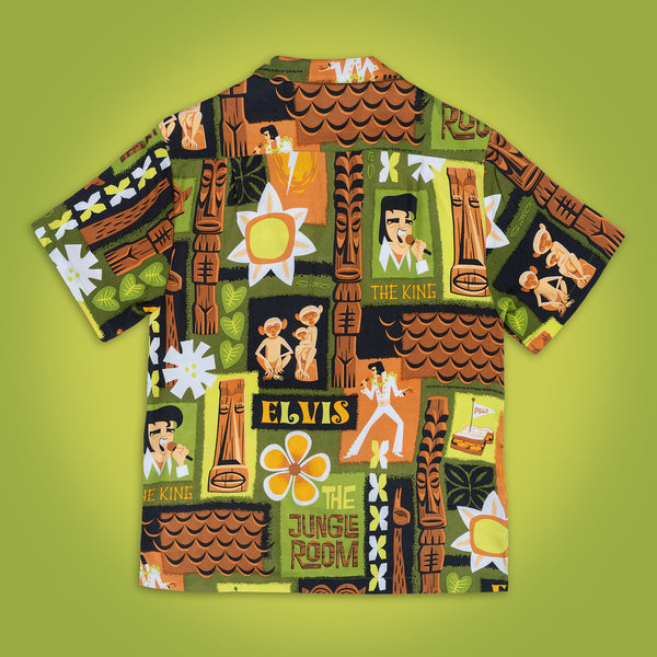 "The Jungle Room" Aloha Shirt | Elvis Presley's Graceland | Shag (Josh Agle) | The Shag Store (Green Back)