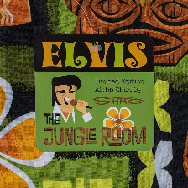"The Jungle Room" Aloha Shirt | Elvis Presley's Graceland | Shag (Josh Agle) | Tag | The Shag Store