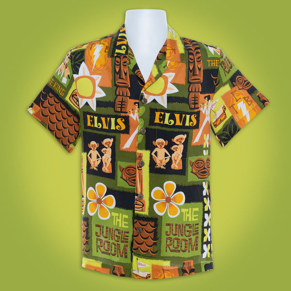 "The Jungle Room" Aloha Shirt | Elvis Presley's Graceland | Shag (Josh Agle) | The Shag Store (Green Front)