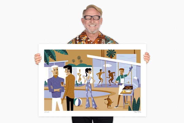 "The Prime Movers” Fine Art Print with Shag (Josh Agle) | The Shag Store