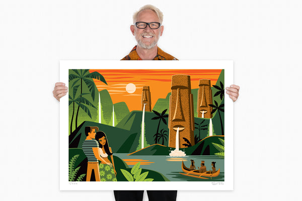 "The Uncanny Valley" Fine Art Print with Shag (Josh Agle) | The Shag Store