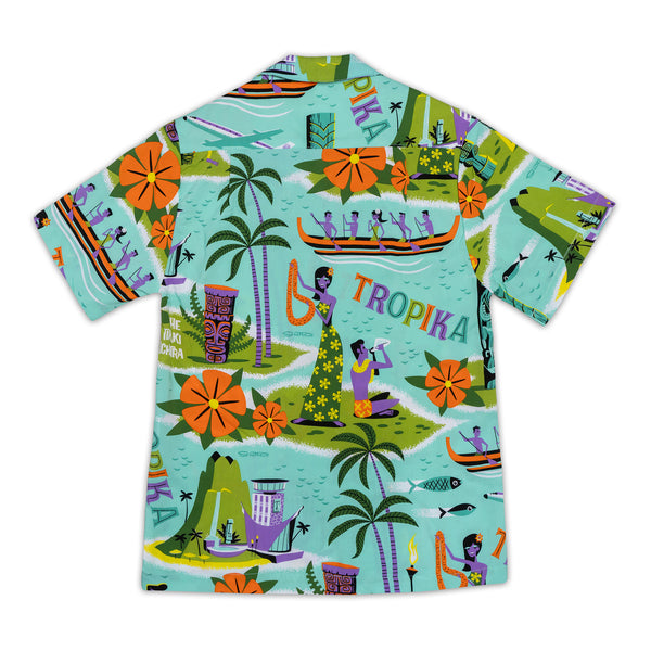 "Tropika" Tikiyaki Orchestra Aloha Shirt | Shag (Josh Agle) | Back | The Shag Store