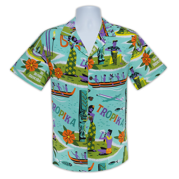 "Tropika" Tikiyaki Orchestra Aloha Shirt | Shag (Josh Agle) | Front | The Shag Store