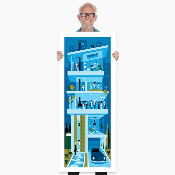 "Villa Verticale" Fine Art Print with Shag (Josh Agle) | The Shag Store