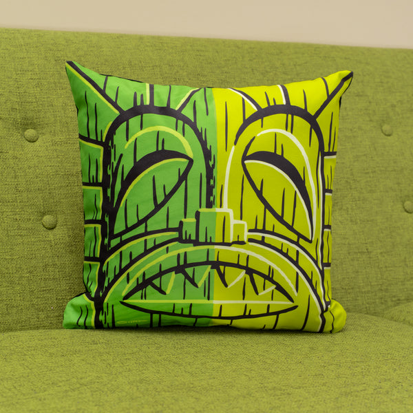Green Tiki Pillow | Shag (Josh Agle) | The Shag Store (Couch)