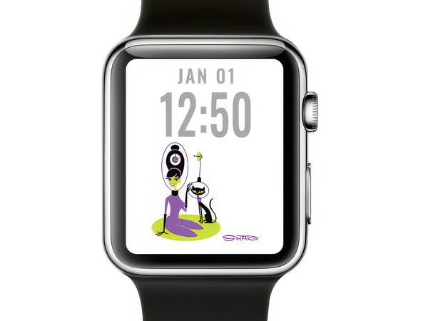 "Cosmic Kitten" Shag iWatch Wallpaper | Shag (Josh Agle) | The Shag Store