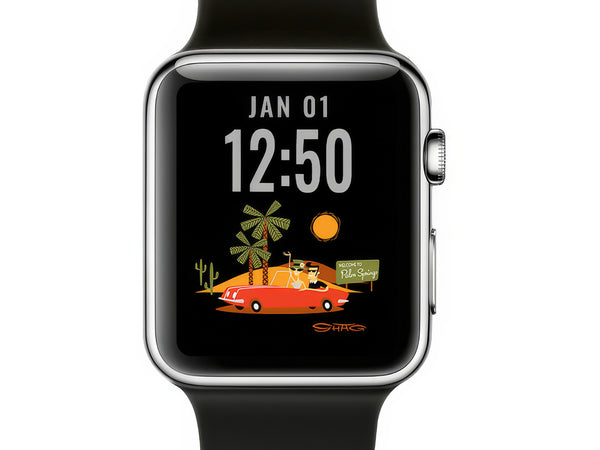 "Welcome to Palm Springs" Shag iWatch Wallpaper | Shag (Josh Agle) | The Shag Store