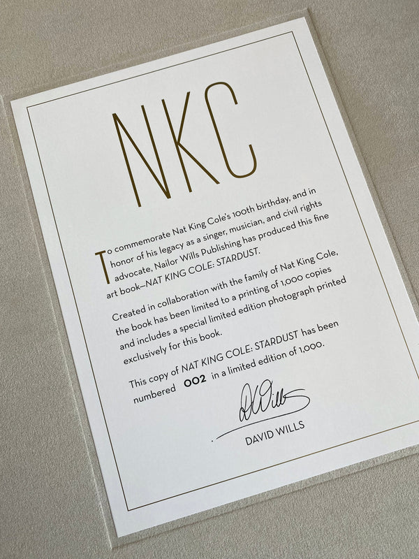 "NAT KING COLE: STARDUST" Limited Edition Hardcover Book in Clamshell Case | COA