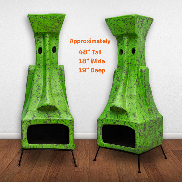 "Hui Naha" Chimenea | Oma'o Green | Palm Springs In-Store Pick Up Only (Dimensions)