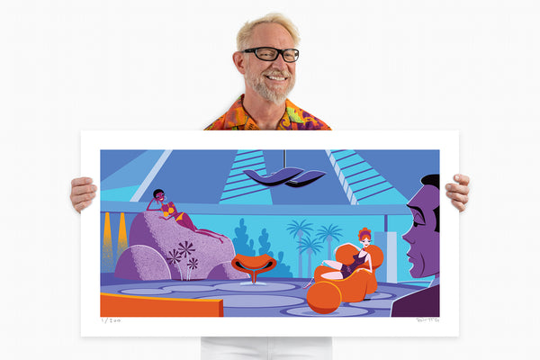 "Bambi and Thumper" Fine Art Print with Shag (Josh Agle) | James Bond "Diamonds are Forever" | The Shag Store