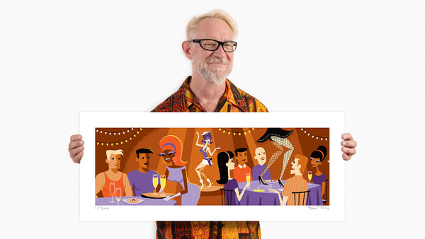 "Endless Mimosas" Fine Art Print with Shag (Josh Agle) | The Shag Store