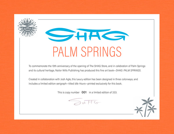 "SHAG · PALM SPRINGS" Collector's Edition | Orange Clamshell Case | COA | Shag (Josh Agle) | The Shag Store