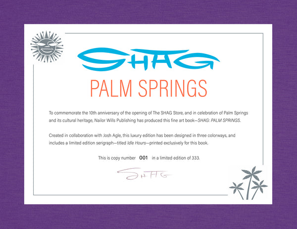 "SHAG · PALM SPRINGS" Collector's Edition | Purple Clamshell Case | COA | Shag (Josh Agle) | The Shag Store