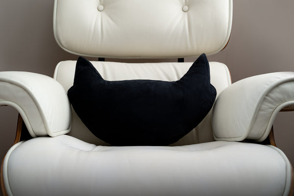 "Black Cat" Throw Pillow | Shag (Josh Agle) | The Shag Store (Chair Back)