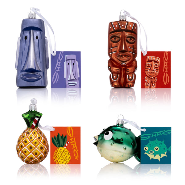 Shag's European Hand-Blown Glass Holiday Ornament Set | Shag (Josh Agle) | The Shag Store