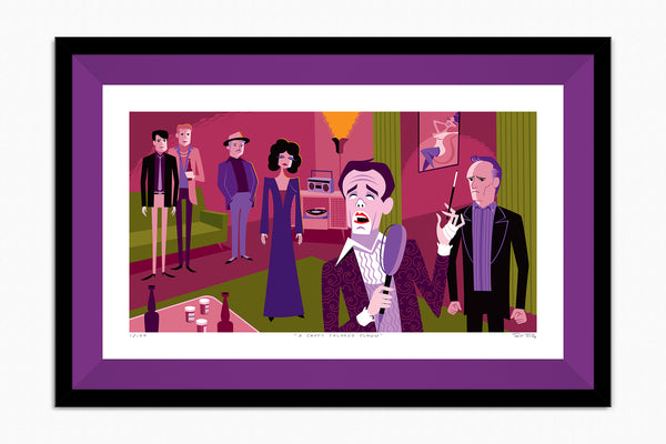 "A Candy Colored Clown” Framed Fine Art Print | Shag (Josh Agle) | Dark Violet Liner | The Shag Store