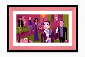 "A Candy Colored Clown” Framed Fine Art Print | Shag (Josh Agle) | Melon Liner | The Shag Store