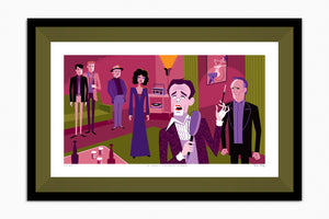 "A Candy Colored Clown” Framed Fine Art Print | Shag (Josh Agle) | Moss Liner | The Shag Store