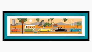 "Almost There" Framed Fine Art Print | Shag (Josh Agle) | Jade Green Liner | The Shag Store