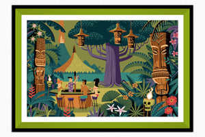 "Exotica" Framed Fine Art Print | Shag (Josh Agle) | Lime Liner | The Shag Store