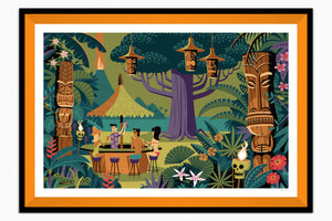 "Exotica" Framed Fine Art Print | Shag (Josh Agle) | Orange Liner | The Shag Store