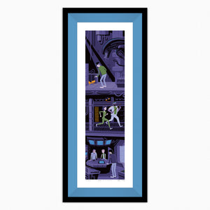 "Here, Kitty Kitty" Framed Fine Art Print | Ridley Scott's "Alien" | Shag (Josh Agle) | Copen Liner | The Shag Store