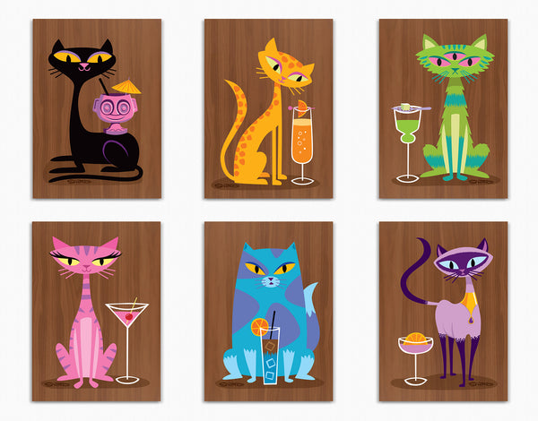 "The Intoxicats" Fine Art Prints on Wood | Unframed Complete Set