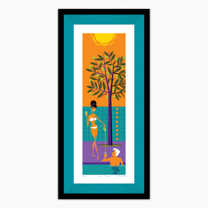"Lime Tree" Framed Fine Art Print | Shag (Josh Agle) | Jade Green Liner | The Shag Store