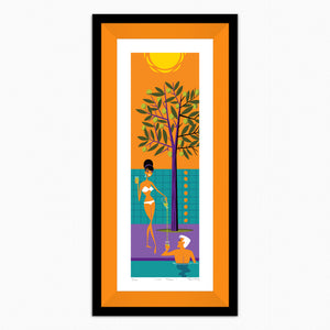 "Lime Tree" Framed Fine Art Print | Shag (Josh Agle) | Orange Liner | The Shag Store