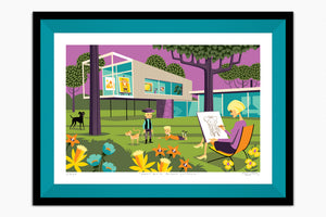 "Mary Blair, Beyond Compare" Framed Fine Art Print | Shag (Josh Agle) | Jade Green Liner | The Shag Store