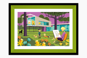 "Mary Blair, Beyond Compare" Framed Fine Art Print | Shag (Josh Agle) | Lime Liner | The Shag Store