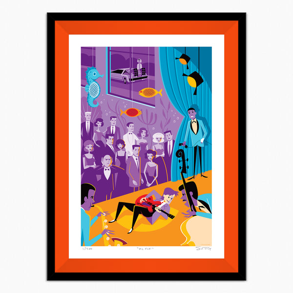 "McFly" Framed Fine Art Print | Shag (Josh Agle) | Tangerine Liner | The Shag Store