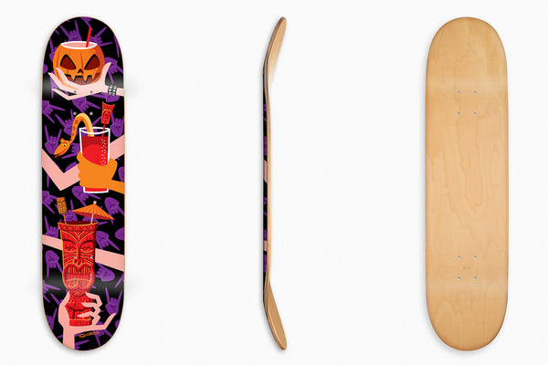 "Metalhead Highball" Fine Art Skateboard Deck | "Heavy Metal" Edition | SDCC 2025 | Shag (Josh Agle) | The Shag Store