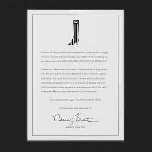 "NANCY SINATRA: ONE FOR YOUR DREAMS" Collector's Edition | Black Clamshell Case | COA