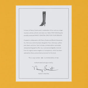 "NANCY SINATRA: ONE FOR YOUR DREAMS" Collector's Edition | Yellow Clamshell Case | COA