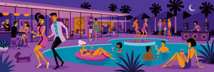 "Palm Springs After Midnight" Fine Art Print | Shag (Josh Agle) | The Shag Store