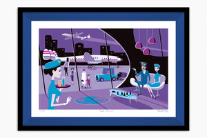 "Par Avion" Framed Fine Art Print with Shag (Josh Agle) | Marine Liner | The Shag Store