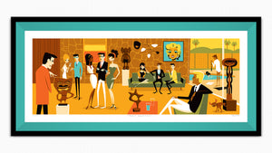 "Recent Acquisitions" Framed Fine Art Print | Shag (Josh Agle) | Candy Green Liner | The Shag Store